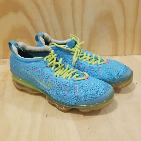 NIke Air Vapormax 2023 FK Baltic Blue/Citron Yellow Mens 9 1/2 , Wmn's 11 - Picture 3 of 9